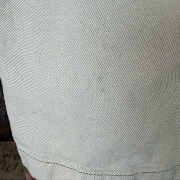 TNA Aritzia Women's Size 8 Greenwich Pant Carpenter Jeans White Tan Stitch READ - Picture 10 of 14